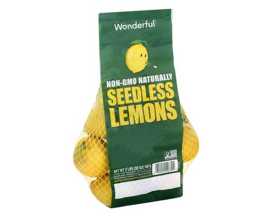 Order Wonderful · Non-GMO Seedless Lemons (2 lbs) food online from Jewel-Osco store, Oswego on bringmethat.com