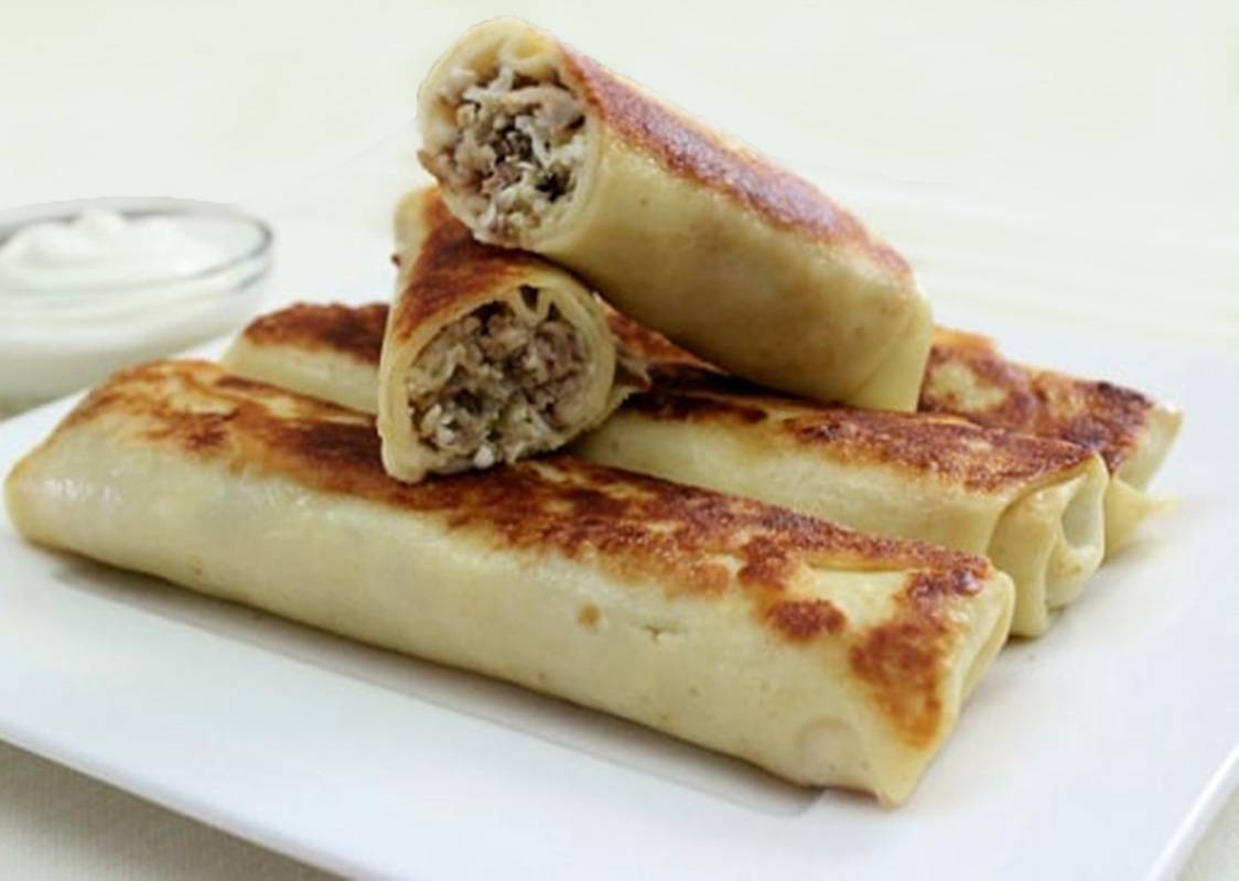 Order Blinchiks  (10pc. Meat Stuffed Crepes) food online from Shawarma King store, Burbank on bringmethat.com