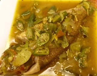 Order Curried Red Snapper (whole) food online from Pimento Grill store, Maplewood on bringmethat.com