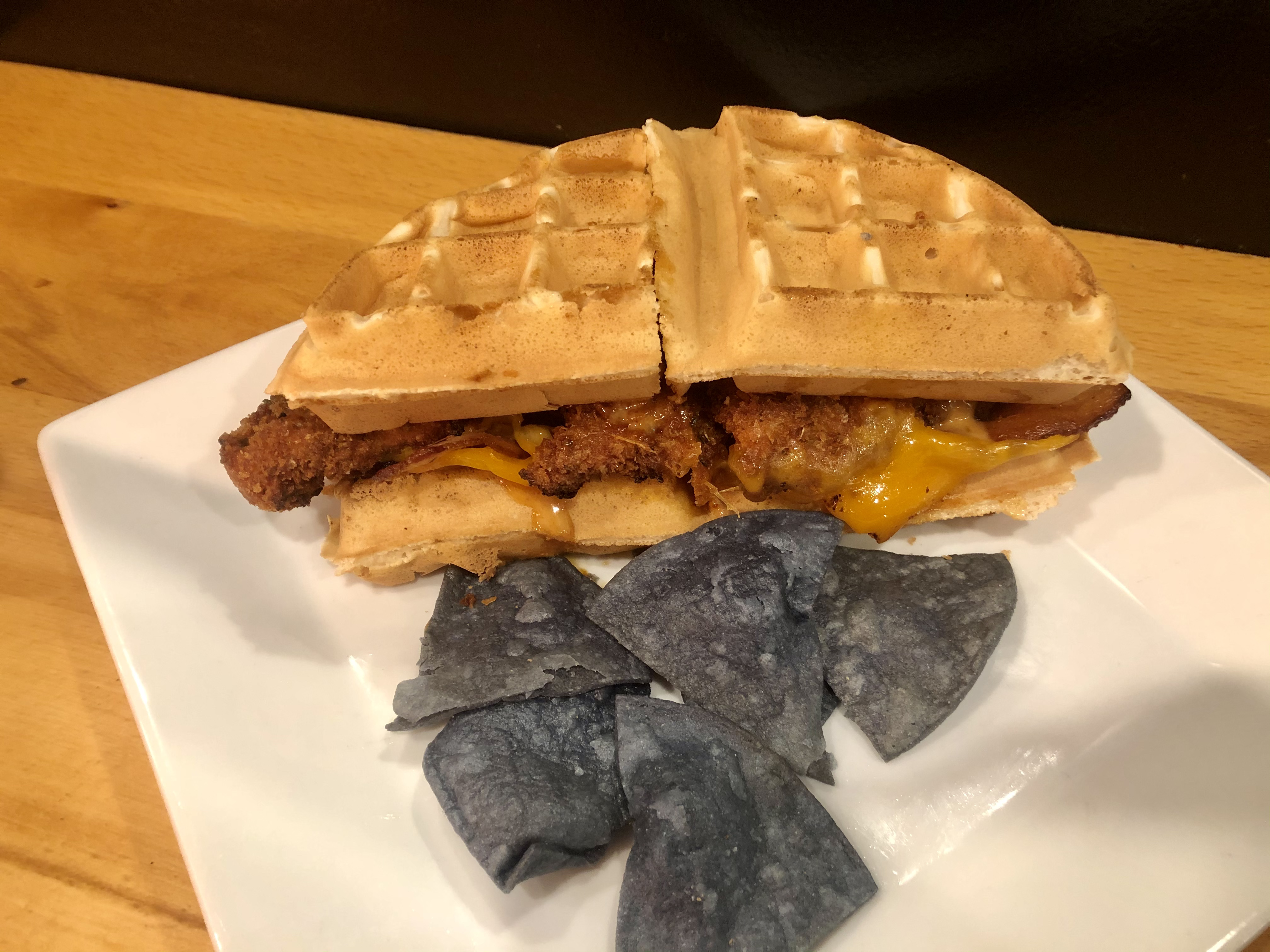 Order Chicken & Waffle Sandwich food online from South Slope Eatery store, Brooklyn on bringmethat.com