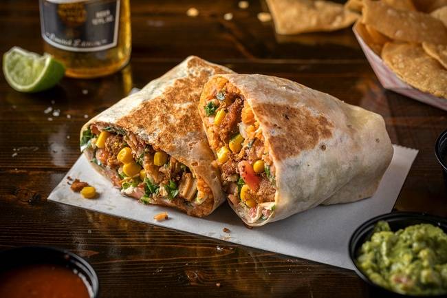 Order Street Corn Chicken Burrito food online from Flaco's Tacos store, Chicago on bringmethat.com