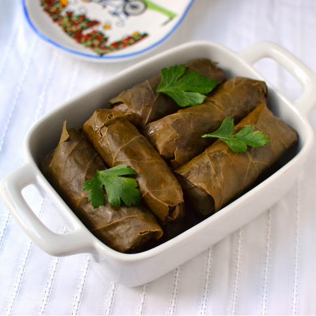 Order Grape leafs "sarma" 6 pieces food online from Kebab Daddy store, Montrose on bringmethat.com