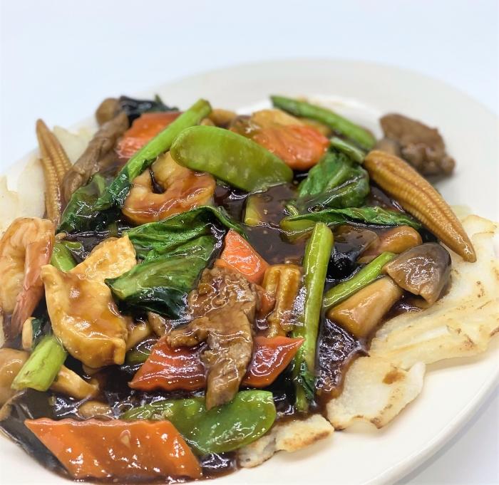 Order PAN-SEARED RICE NOODLES food online from Kim Son Cafe  store, Houston on bringmethat.com