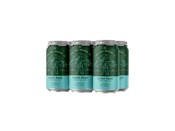 Order Topa Topa Chief Peak IPA - 6x 12oz Cans food online from Southwest Liquor store, Thousand Oaks on bringmethat.com