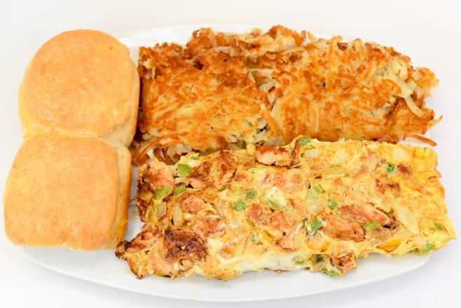 Order Grilled Chicken Omelet food online from Franks Grill store, Houston on bringmethat.com