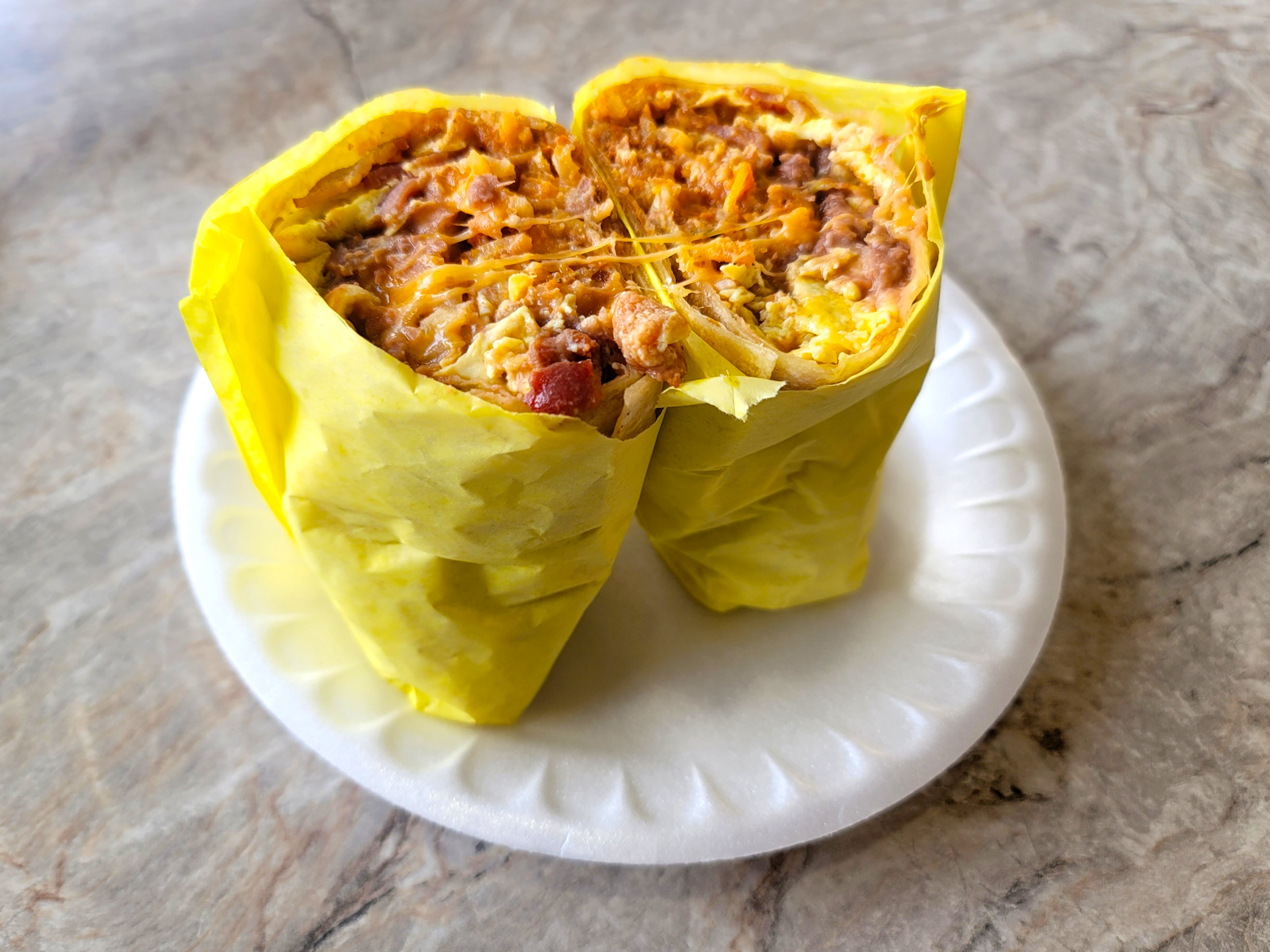 Order Breakfast Burrito food online from Louis Place Burgers store, Long Beach on bringmethat.com