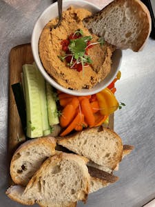 Order Hummus Board food online from Mingle + Graze store, Chandler on bringmethat.com
