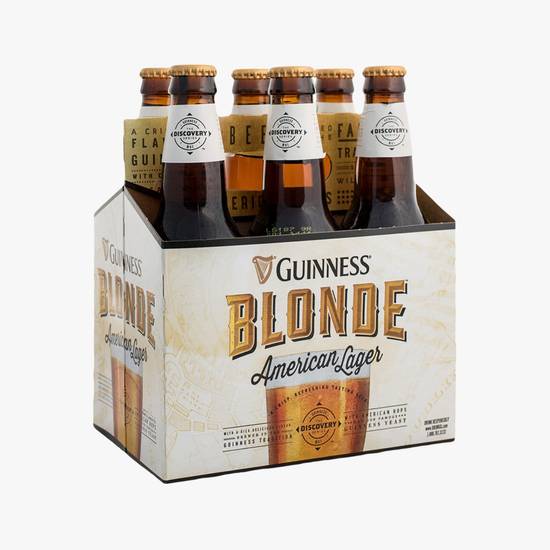 Order Guinness Blonde American Lager 6 Pack  food online from Goodie Liquor And Wine store, Santa Monica on bringmethat.com