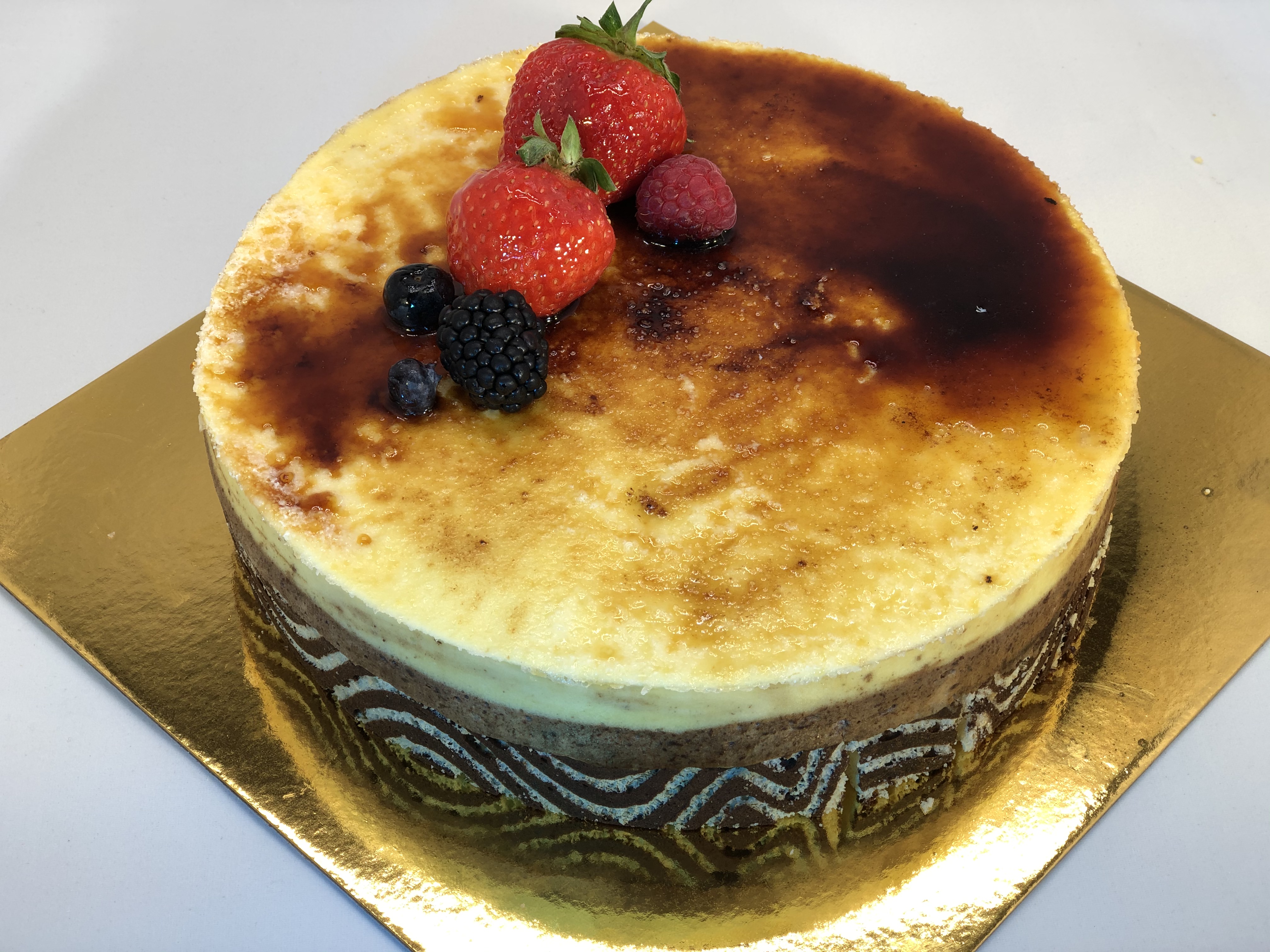Order Creme Brule Chocolate Cake food online from Palace Bakery store, Laguna Hills on bringmethat.com