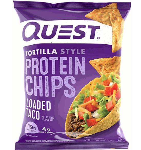 Order Quest - Tortilla Stye Protein Chips - Loaded Taco food online from IV Deli Mart store, Goleta on bringmethat.com