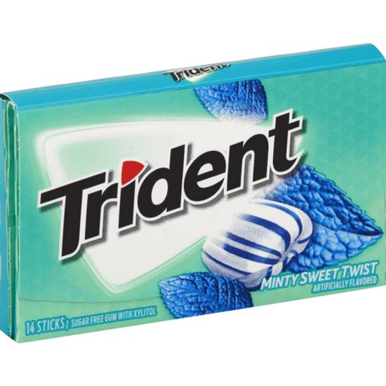 Order Trident Gum - Minty Sweet Twist food online from IV Deli Mart store, Goleta on bringmethat.com