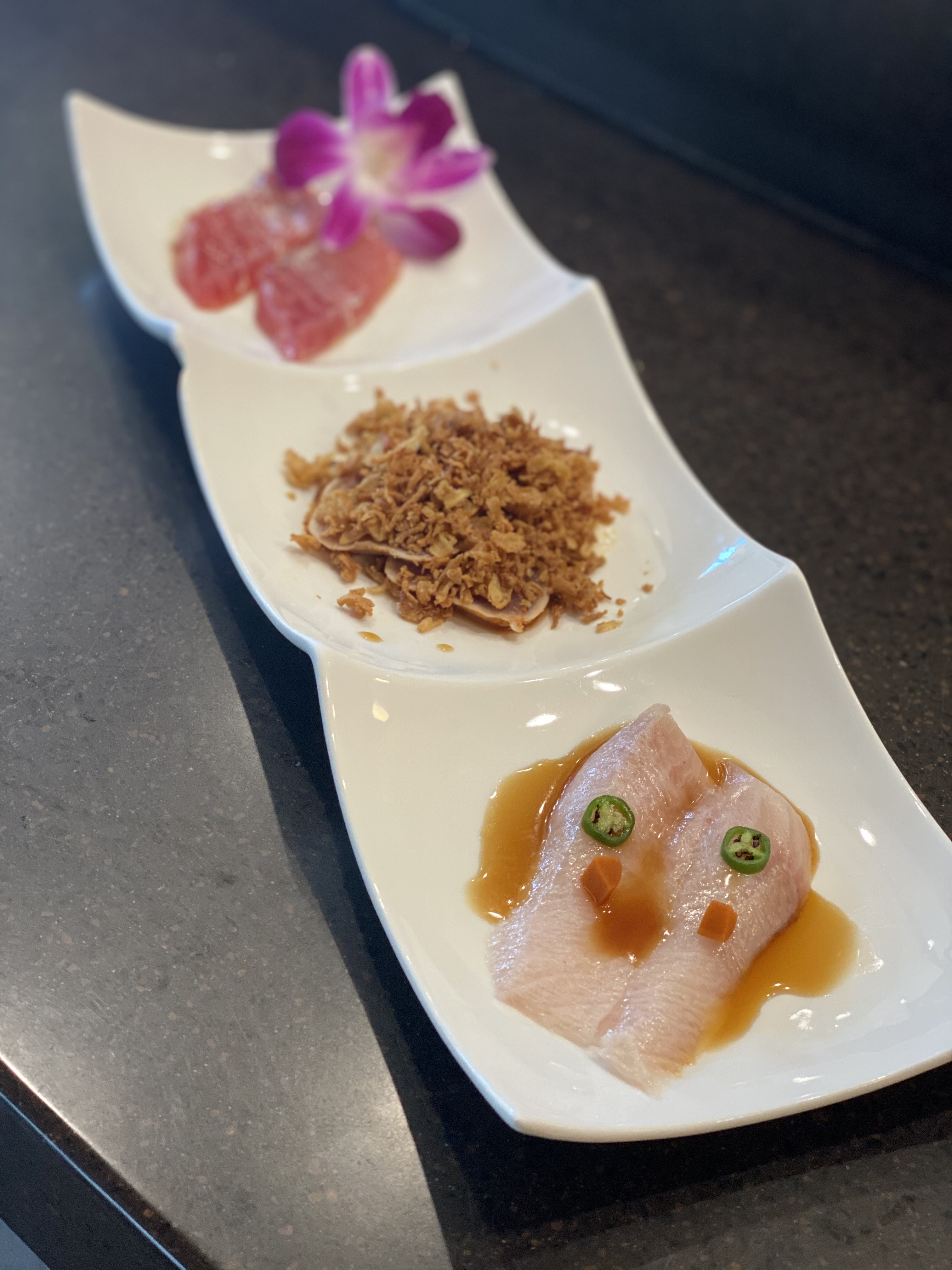 Order Sashimi Sampler Plate food online from Kanpai Japanese Sushi Bar &amp; Gril store, Santa Monica on bringmethat.com