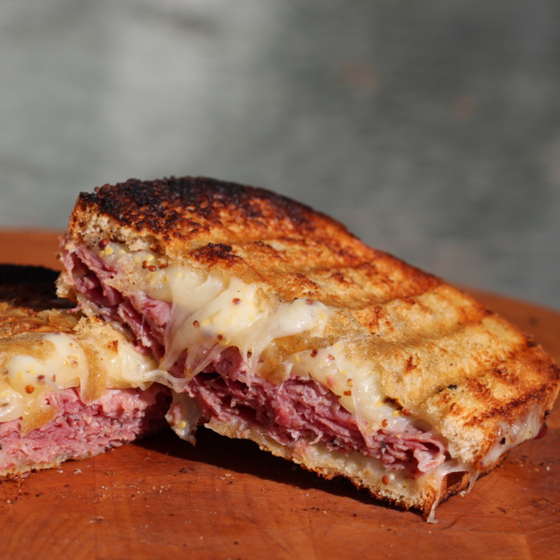 Order Grilled Pastrami and Swiss Sandwich food online from Mocks Bottom Cafe store, Portland on bringmethat.com