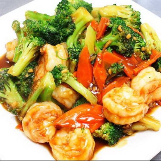 Order Shrimp with Broccoli  food online from Lucky Wok Chinese Food store, Ontario on bringmethat.com