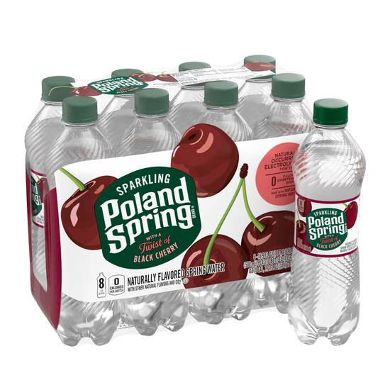 Order Poland Spring Sparkling Water, Black Cherry, 16.9 oz. Bottles (8 Count) food online from Cvs store, GREENWICH on bringmethat.com