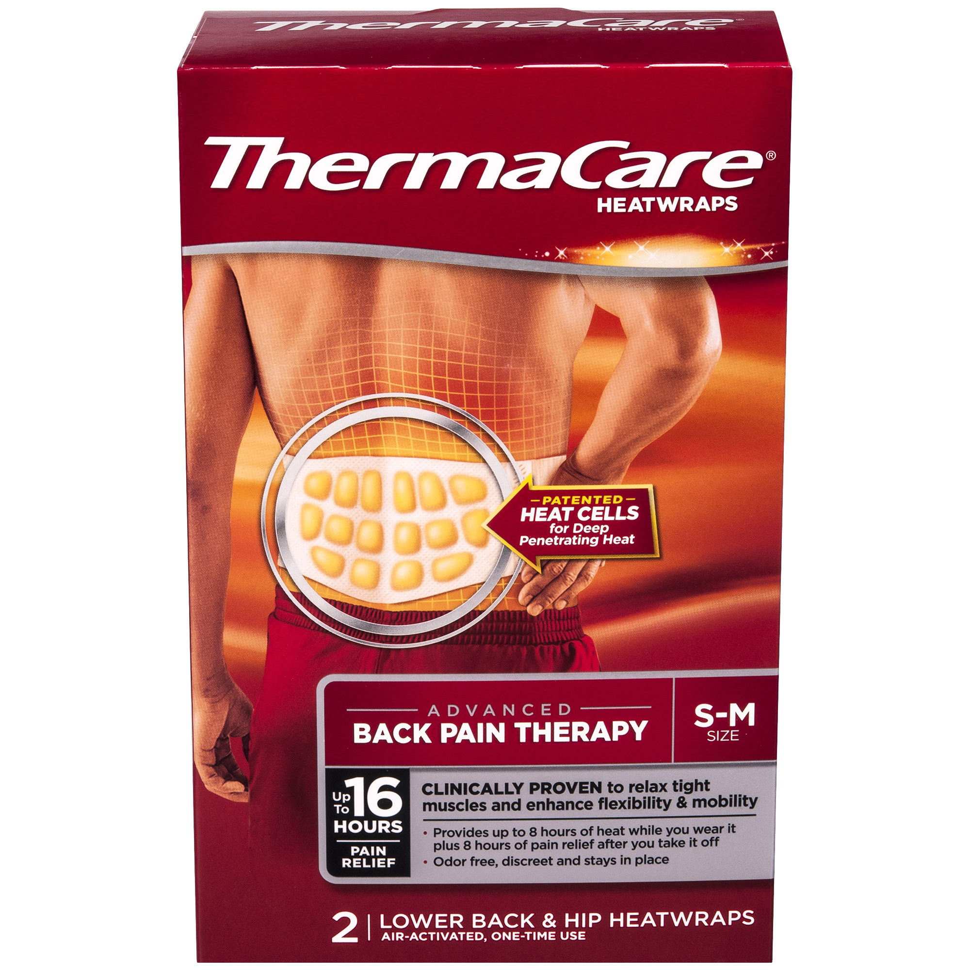Order ThermaCare Advanced Back Pain Therapy S-M Heatwraps - 2 ct food online from Rite Aid store, CORNING on bringmethat.com