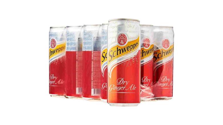 Order Schweppes Dry Ginger Ale - Pack Of 6 12 oz food online from Valero Food Mart store, Murrayville on bringmethat.com