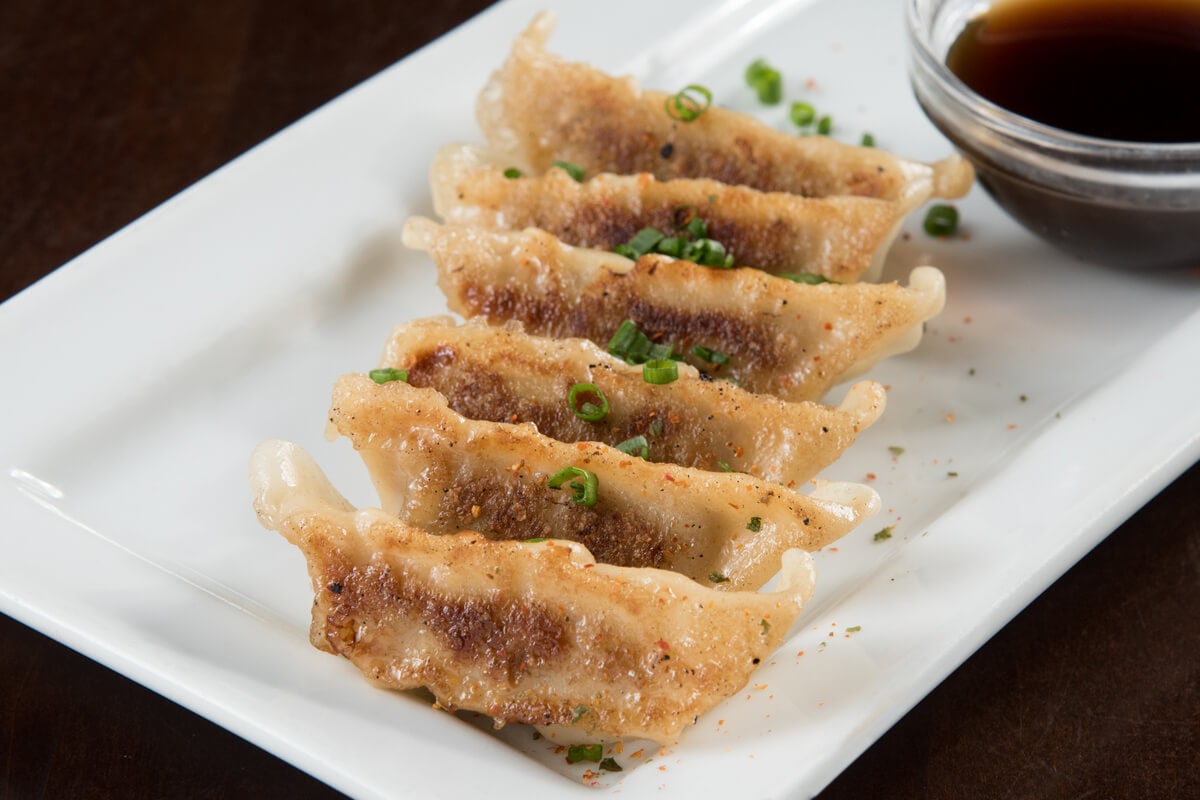 Order PAN FRIED PORK GYOZA DUMPLINGS food online from Benihana store, Anchorage on bringmethat.com