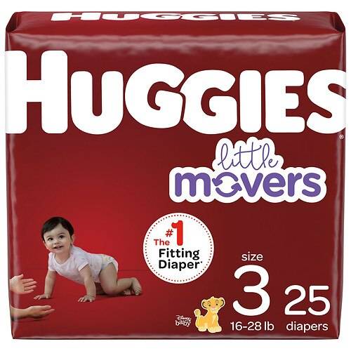 Order Huggies Little Movers Baby Diapers Size 3 - 25.0 ea food online from Walgreens store, Stockton on bringmethat.com