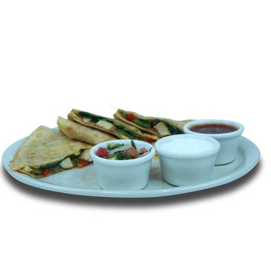 Order Chicken Quesadilla food online from We Pancakes store, Midwest City on bringmethat.com