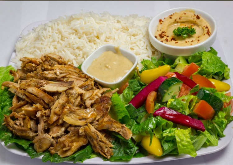 Order 7. Chicken Shawarma Plate food online from Seasoning Alley store, Monrovia on bringmethat.com