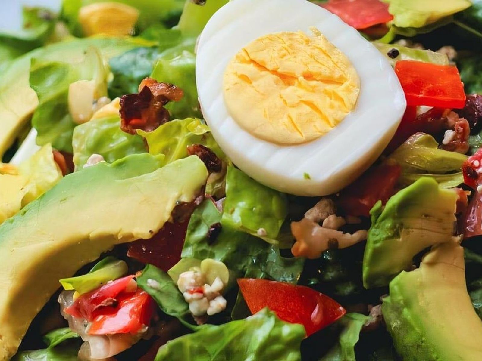 Order Cobb Salad food online from Alessio’s Cafe | Gelato | Pizza store, Hoboken on bringmethat.com