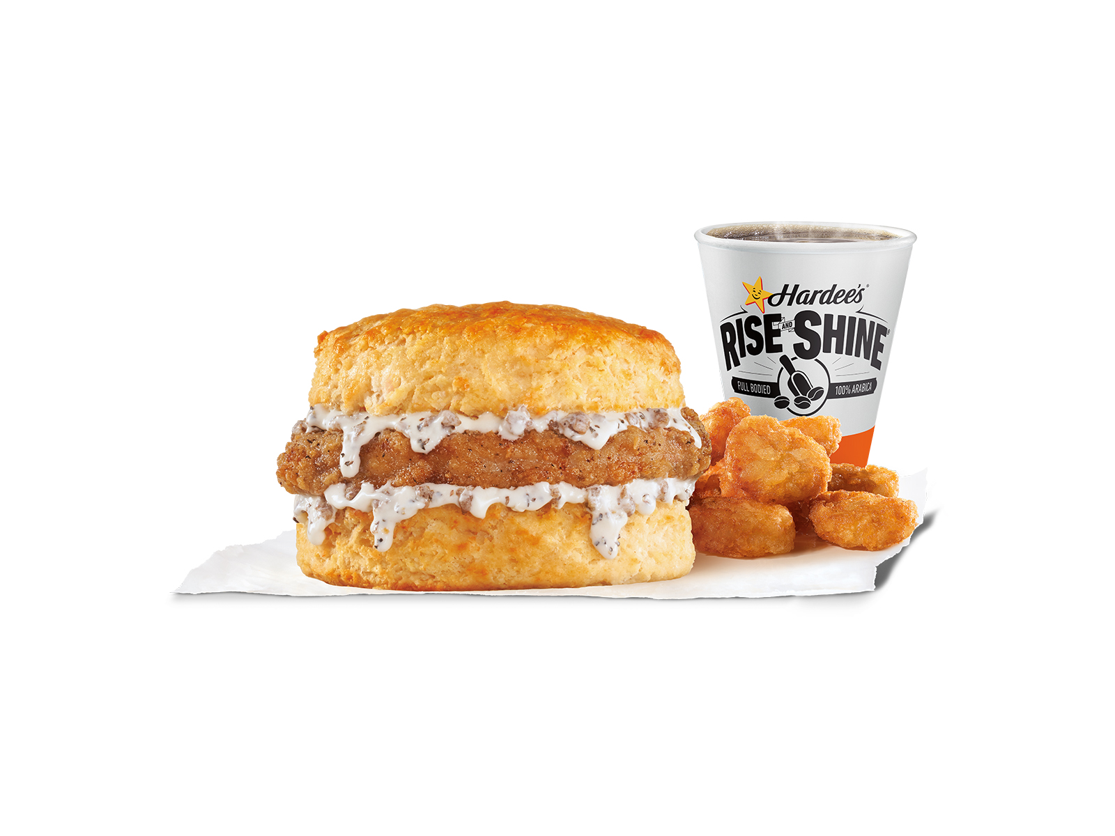 Order Pork Chop 'N' Gravy Biscuit  Combo food online from Hardee's store, Cape Girardeau on bringmethat.com