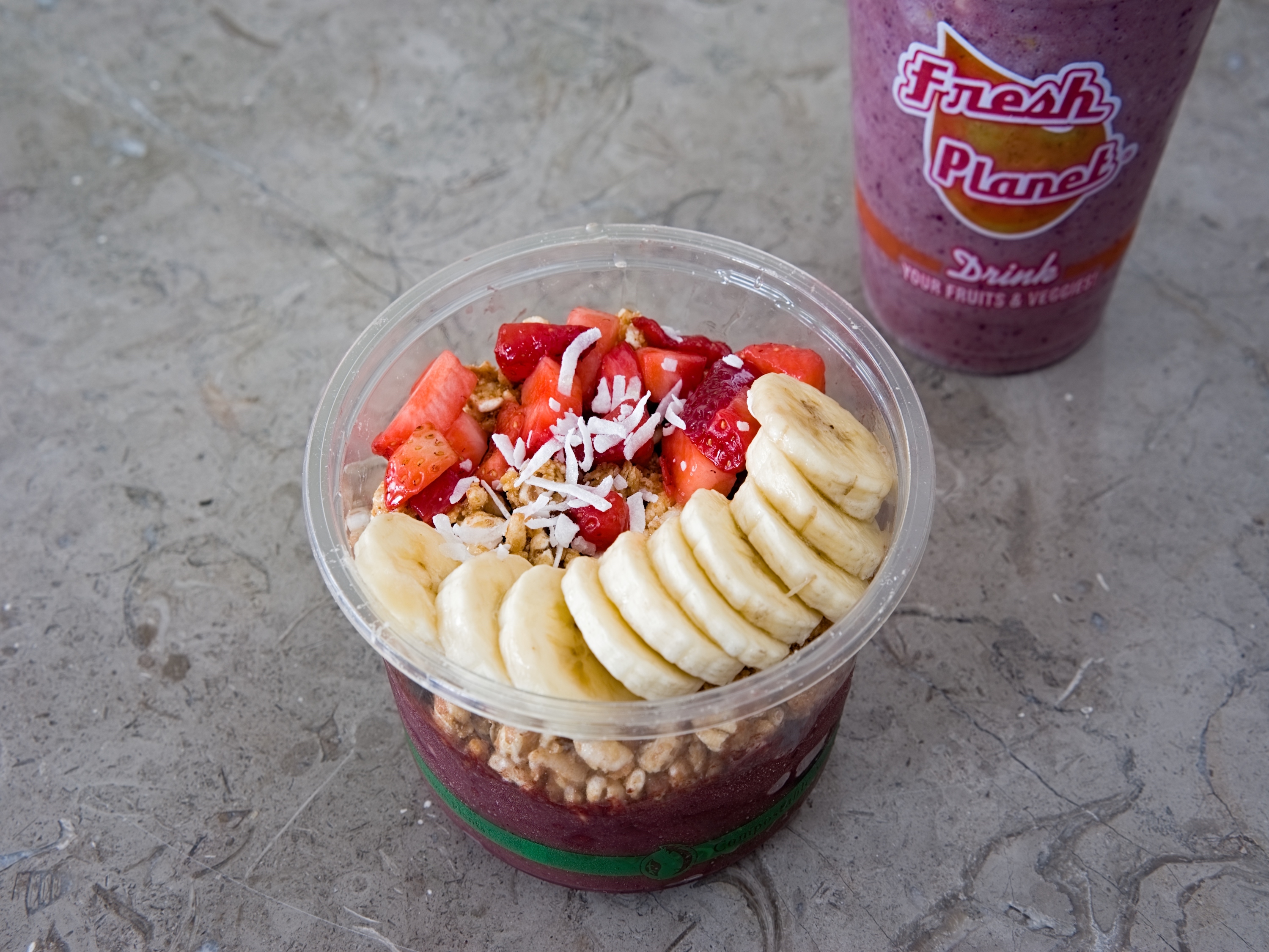 Order Strawberry Banana Acai Bowl food online from Fresh Planet store, Tallmadge on bringmethat.com