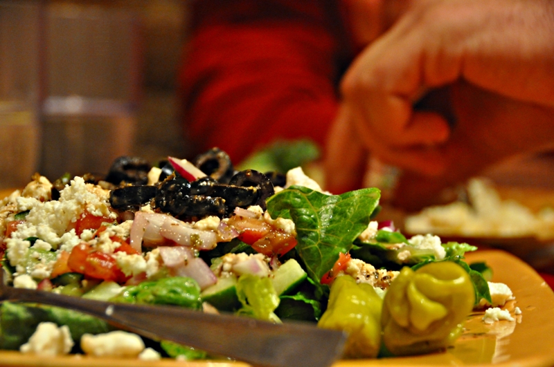 Order Greek Salad food online from Baba Mediterranean Kitchen store, Baltimore on bringmethat.com