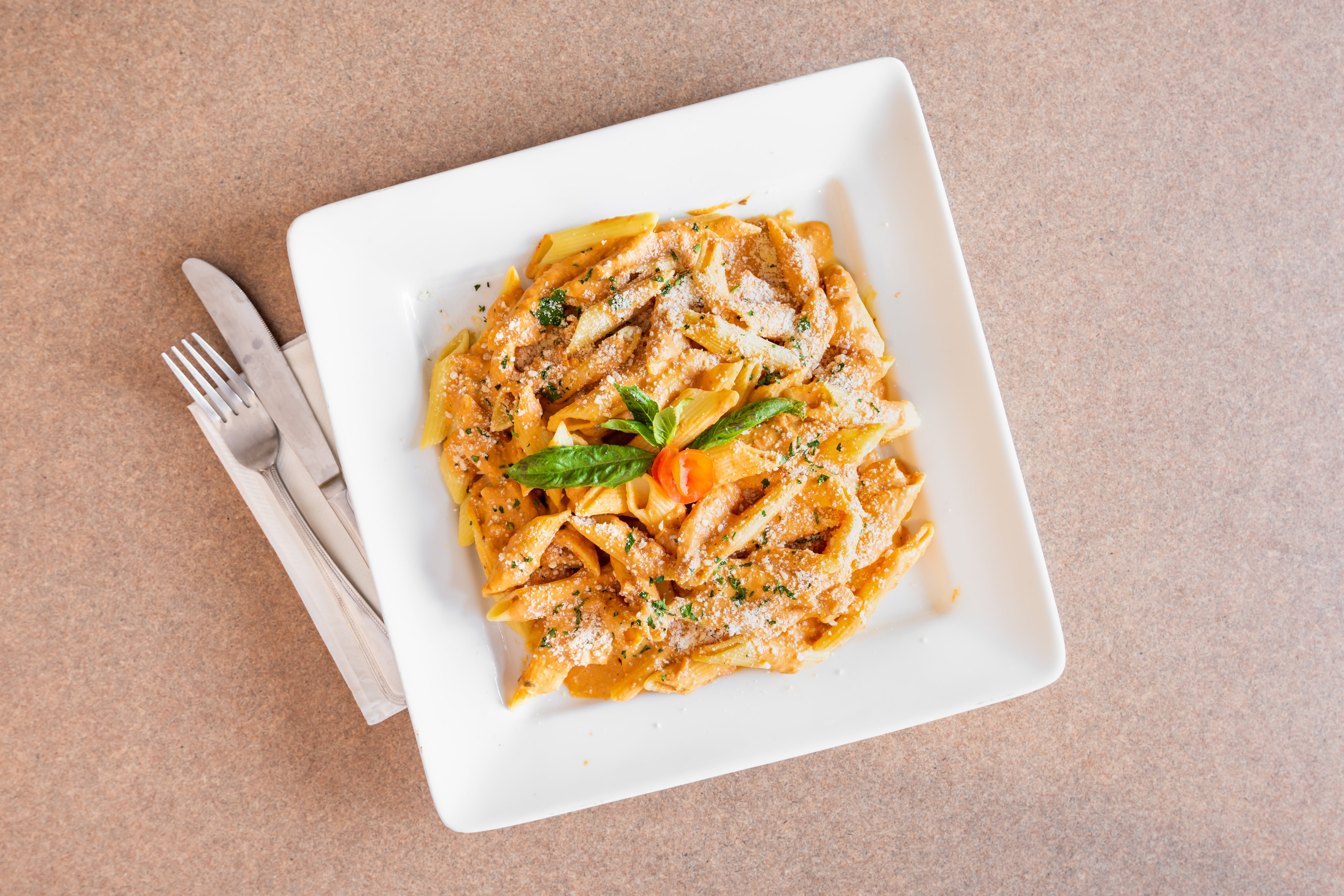 Order Pasta with Vodka Sauce - Pasta food online from Linda's Pizza store, Ocean Gate on bringmethat.com