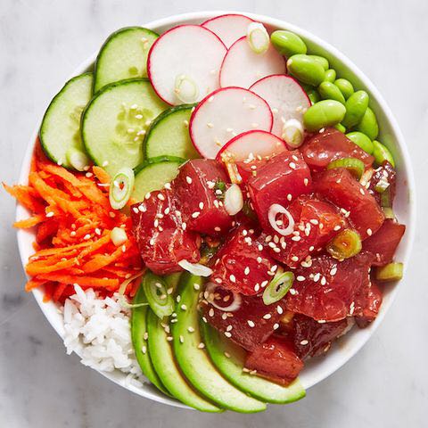 Order Create Your Own Small Poke Bowl with 1 Scoop Protein food online from JJ'S POKE store, Edina on bringmethat.com