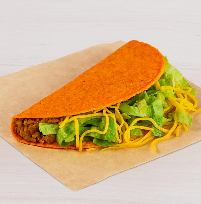 Order Nacho Cheese Doritos® Locos Tacos food online from Taco Bell store, South Elgin on bringmethat.com