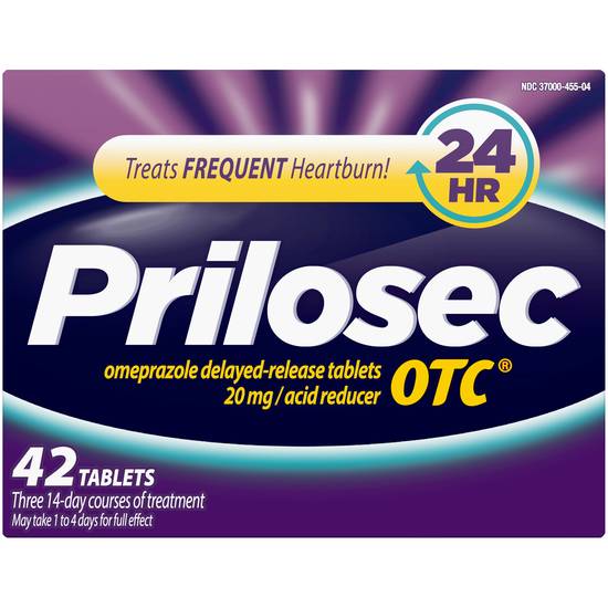 Order Prilosec OTC Acid Reducer Delayed-Release Tablets 20.6 mg (42 ct) food online from Rite Aid store, Mount Vernon on bringmethat.com