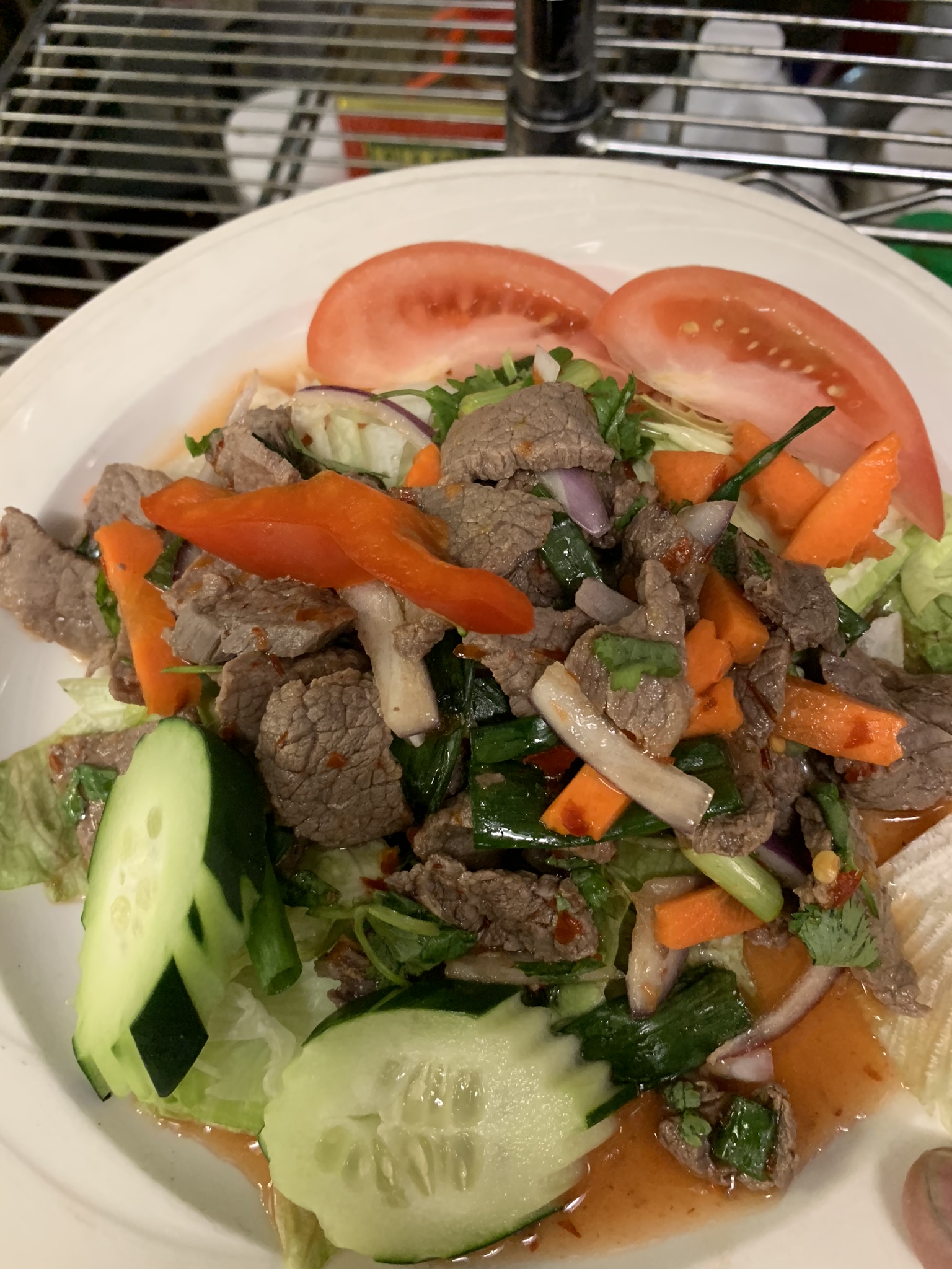 Order Yum Nua Salad Lunch food online from Haad Thai store, Washington on bringmethat.com