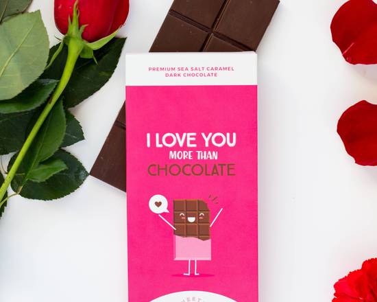 Order Chocolate Card - I LOVE YOU MORE THAN CHOCOLATE food online from Lb Cake Stop store, Baldwin Park on bringmethat.com