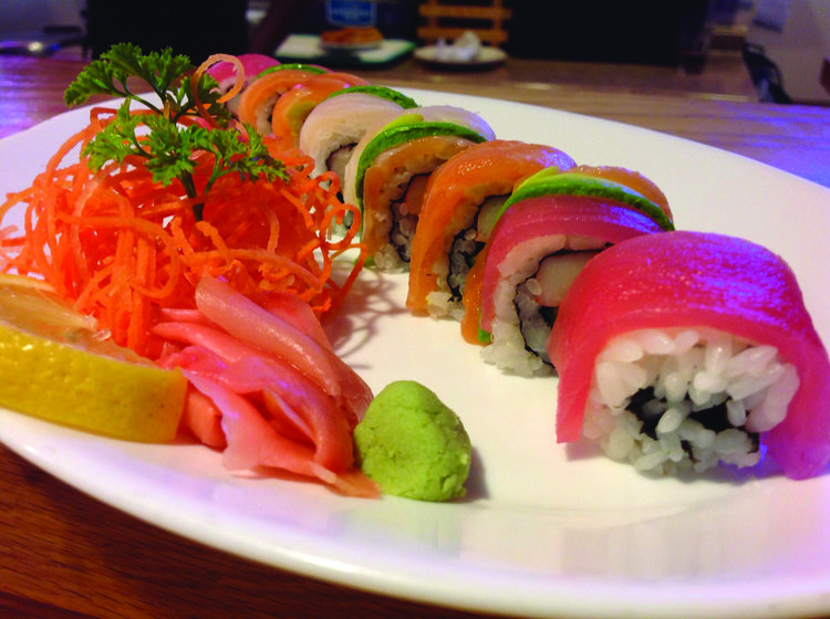Order Rainbow Roll food online from Tong Thai store, Milford on bringmethat.com
