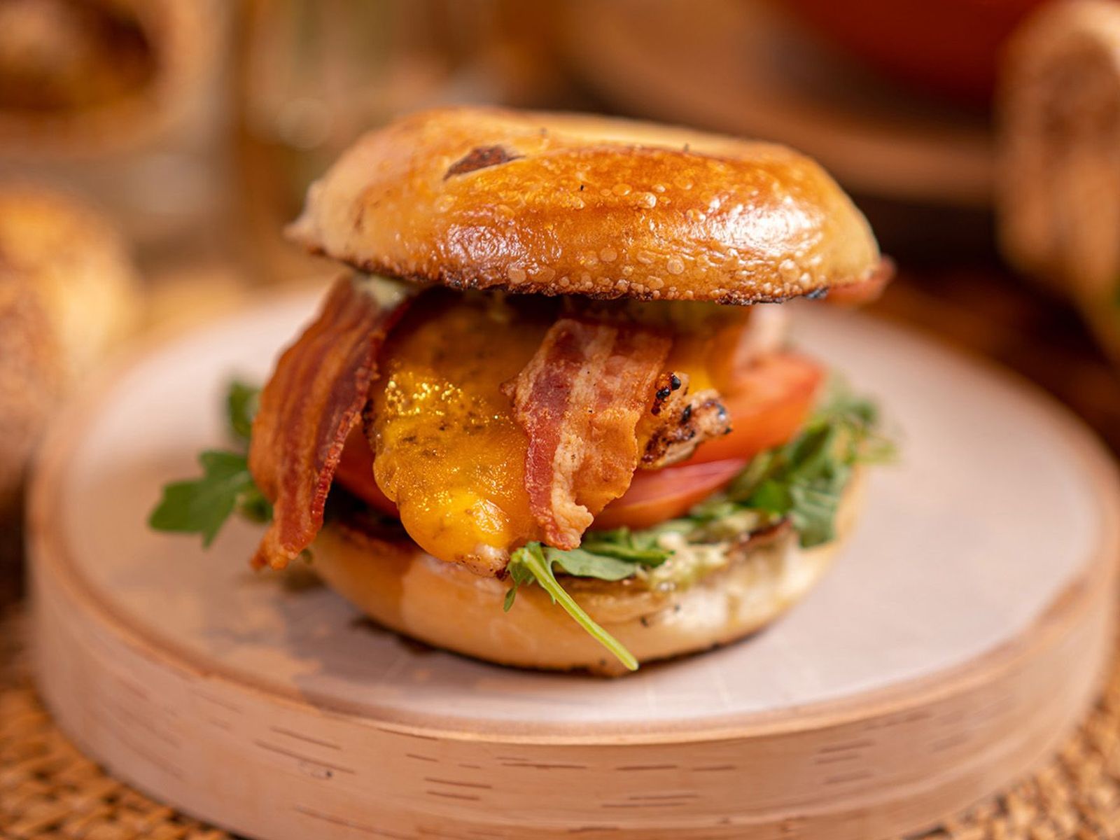 Order Grilled Chicken Bagel Sandwich food online from Eat Love Bagel store, Burbank on bringmethat.com
