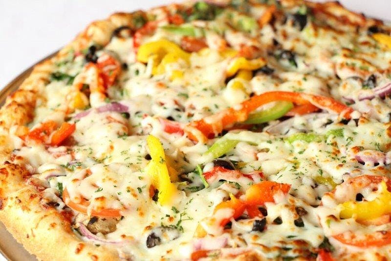 Order Palios Vegetable Pizza - Small food online from Palios store, Azle on bringmethat.com