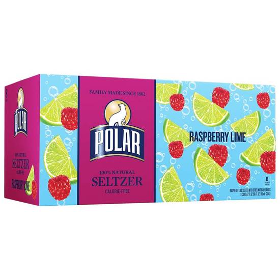 Order Polar Seltzer Raspberry Lime Sparkling Water, 8pk/12 fl oz cans food online from CVS store, FOUNTAIN HILLS on bringmethat.com