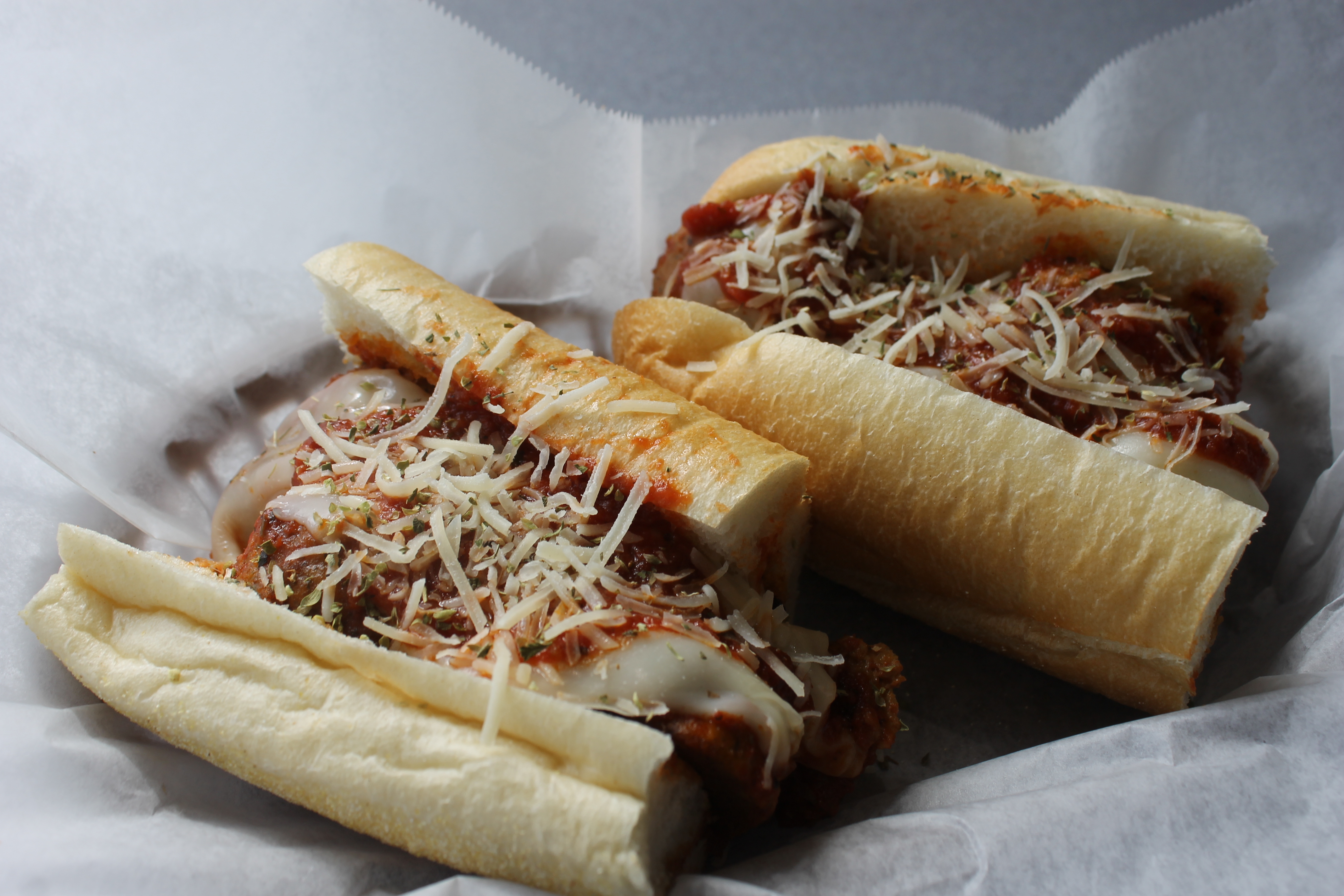 Order Meatball Parmigiana food online from Lee's Hoagie House of Lake Wylie store, Clover on bringmethat.com
