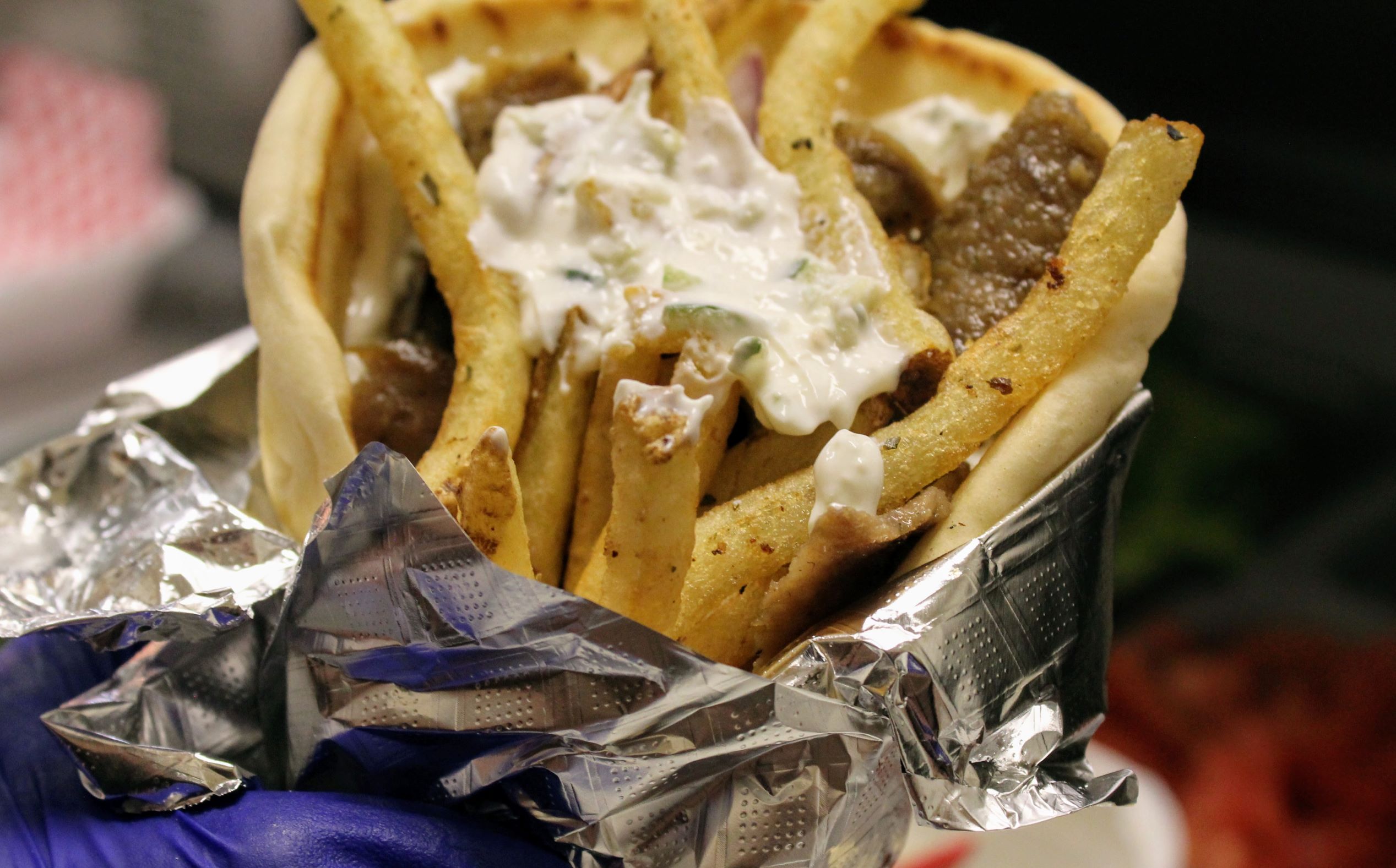 Order Gyro pita Greek style  food online from Gussy's Place store, Durham on bringmethat.com