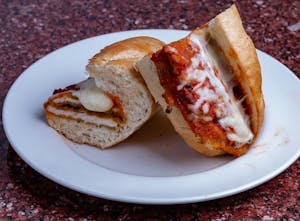 Order Chicken Parm Sub food online from Frankie's Pizza store, Las Vegas on bringmethat.com