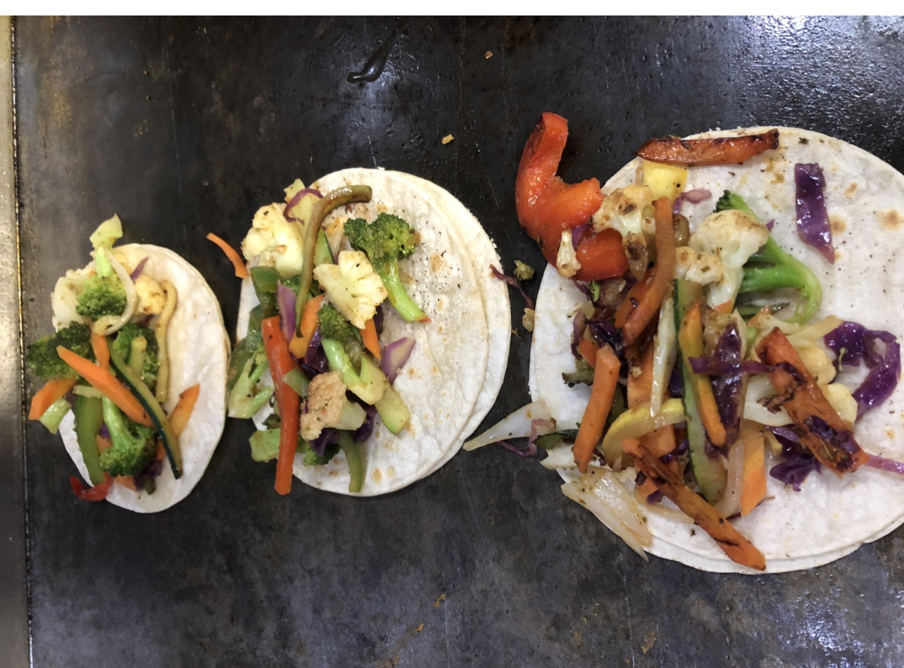 Order Mix Veggie Tacos food online from El Kucho Restaurant store, Brooklyn on bringmethat.com