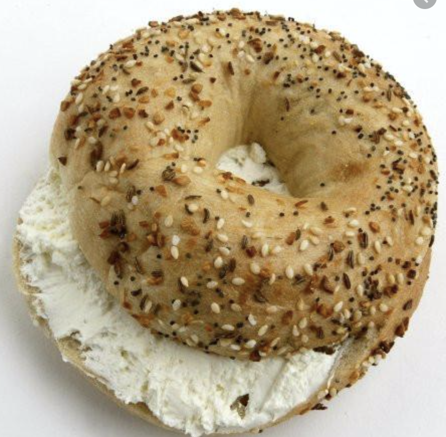Order Toasted Bagel with Cream Cheese food online from Blue Kangaroo Cafe store, Barrington on bringmethat.com