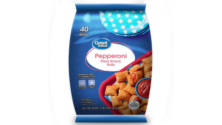 Order Great Value Pepperoni Pizza Snack Rolls, 40 Count food online from Red Roof Market store, Lafollette on bringmethat.com