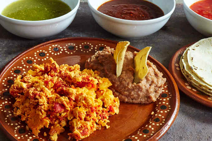 Order Huevos con Chorizo food online from Tulcingo Cafe & Deli store, Bronx on bringmethat.com