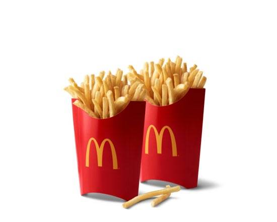 Order 2 Large Fries food online from Mcdonald store, SELLERSBURG on bringmethat.com