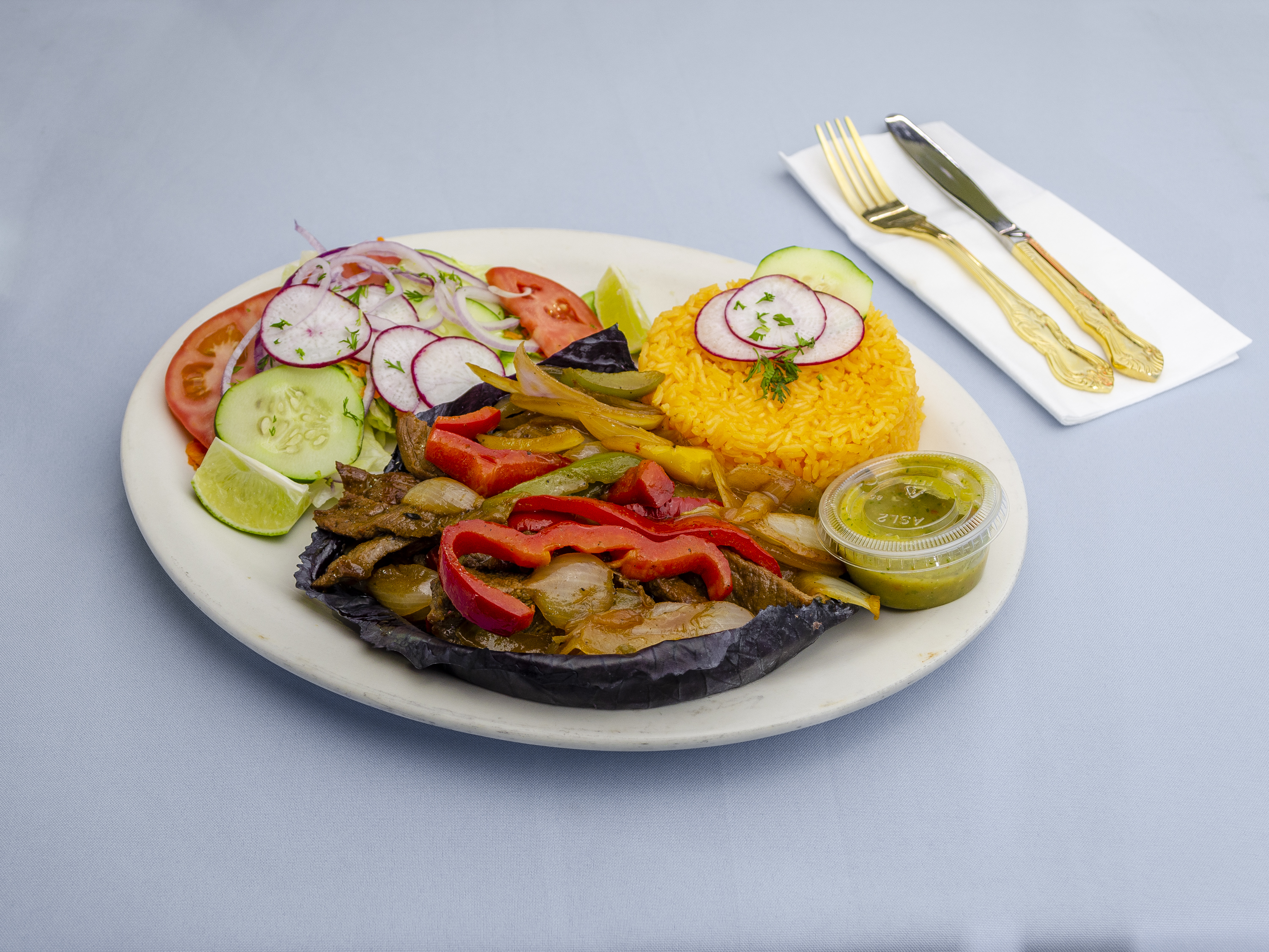 Order Mexican Fajita food online from Dubai Restaurant & Bar store, Trenton on bringmethat.com