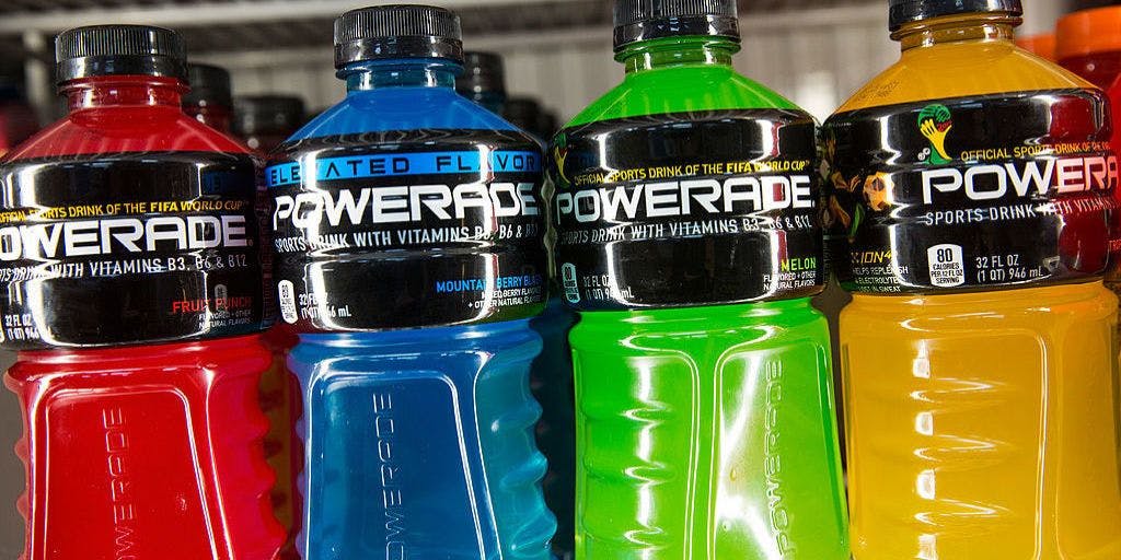 Order Powerade - 20 oz. food online from Durham House Of Pizza store, Durham on bringmethat.com