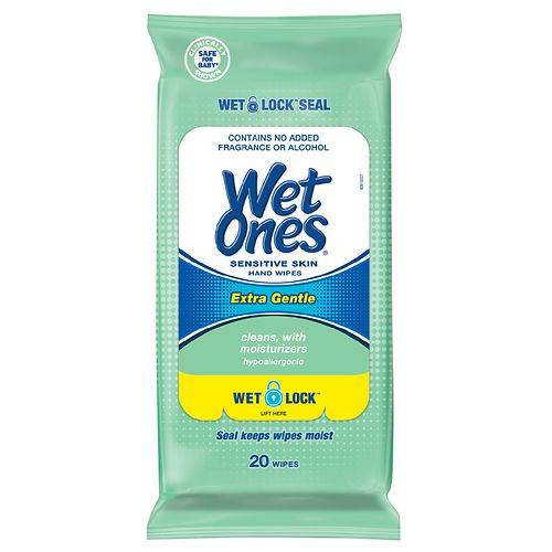 Order Wet Ones Travel Pack Wipes Sensitive Skin - 20.0 ea food online from Walgreens store, Cleveland on bringmethat.com